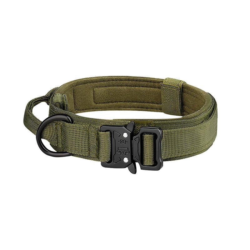 Outdoor Tactical Dog Collar with Metal Buckle