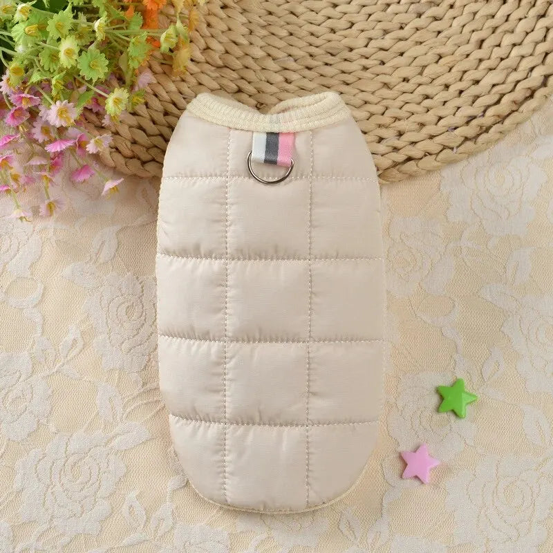 Winter Cotton Dog Vest Coats: Windproof and Warm Clothing for Small Medium Breeds