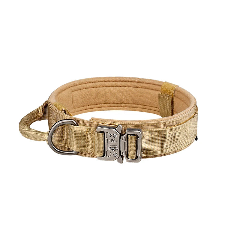 Outdoor Tactical Dog Collar with Metal Buckle