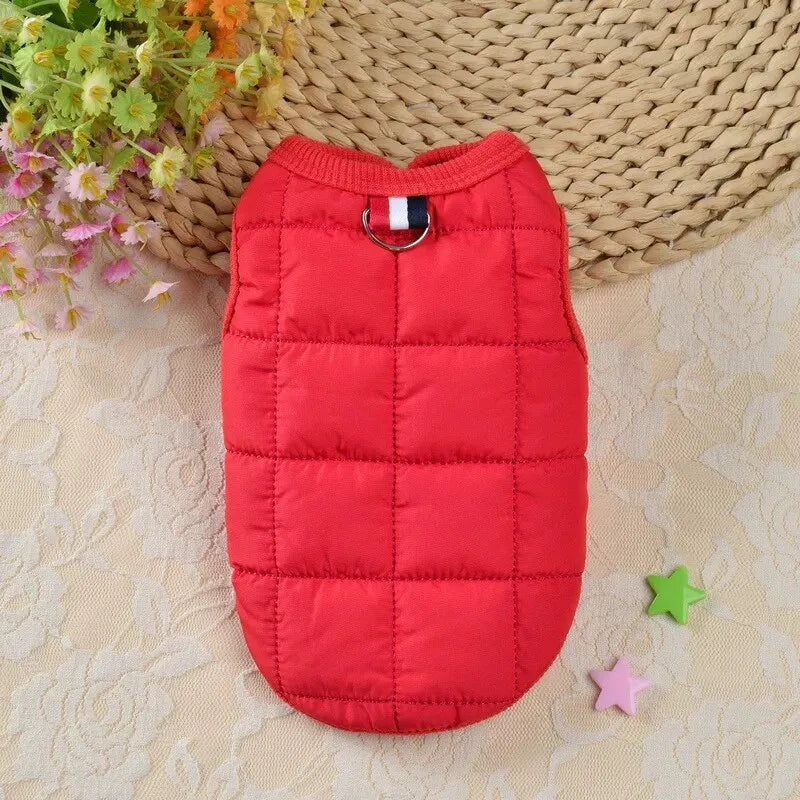 Winter Cotton Dog Vest Coats: Windproof and Warm Clothing for Small Medium Breeds