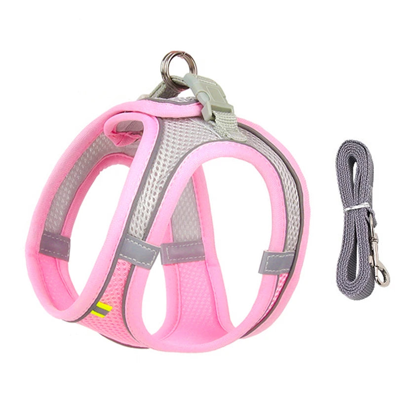 Adjustable Puppy Harness & Leash For Small Dog