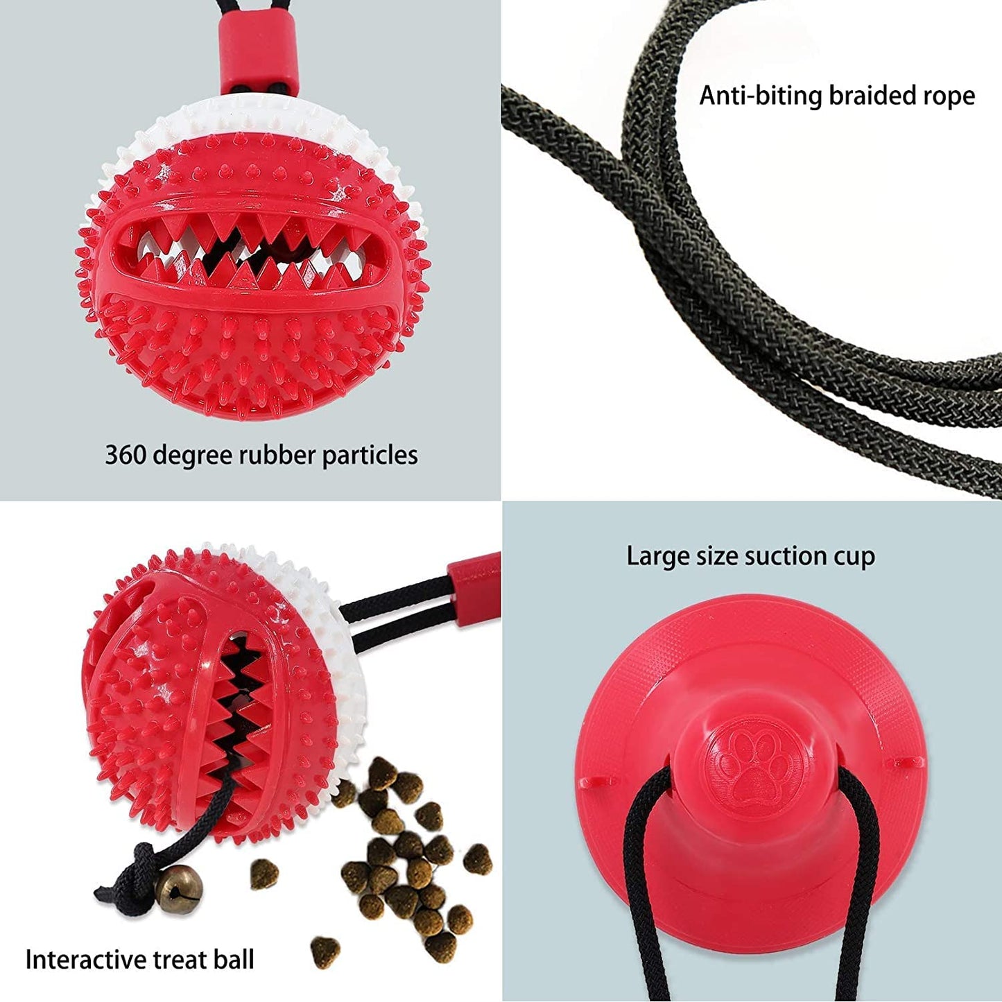 Suction Cup Tug Dog Toy with Bells - Doggo Nest