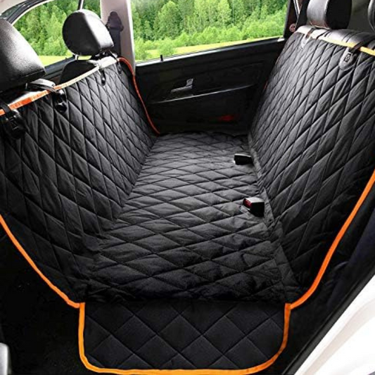 Durable non-slip dog seat cover with pocket for travel accessories - Doggo Nest