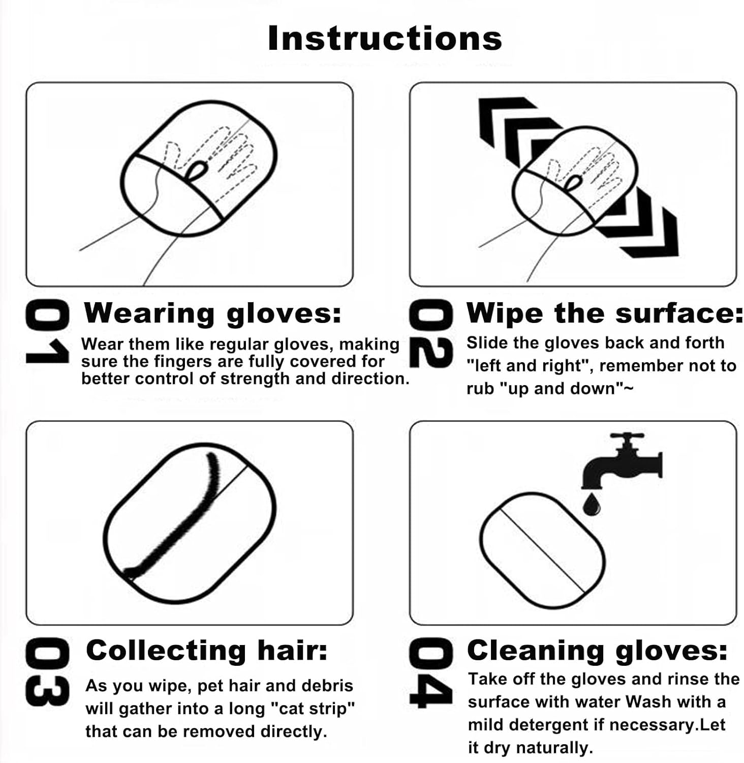 Pet Hair Remover Gloves - DoggoNest