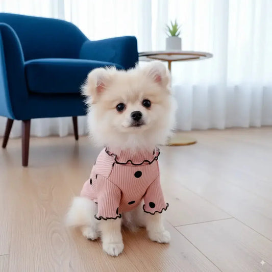 Polka Dot Turtleneck Dog Shirt - Doggo Nest