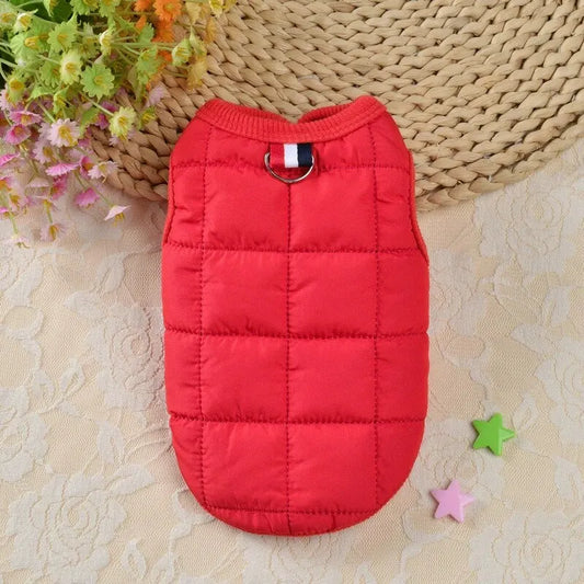 Winter Cotton Dog Vest Coats: Windproof and Warm Clothing for Small Medium Breeds