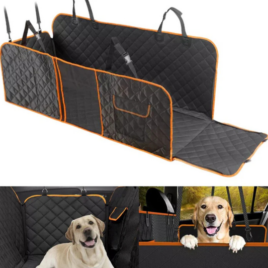 Waterproof dog car seat cover with mesh window and hammock - Doggo Nest