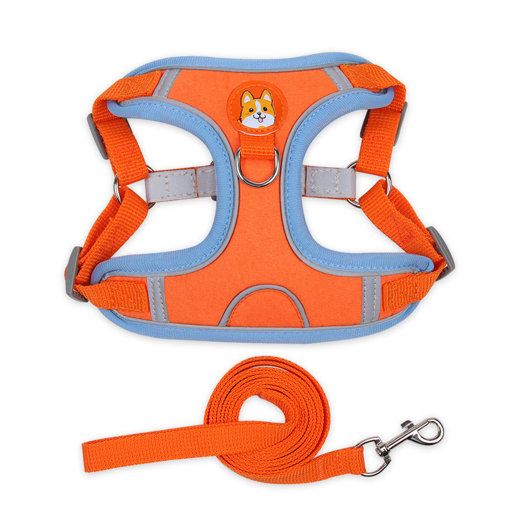 Reflective Soft Mesh Dog Harness with Leash